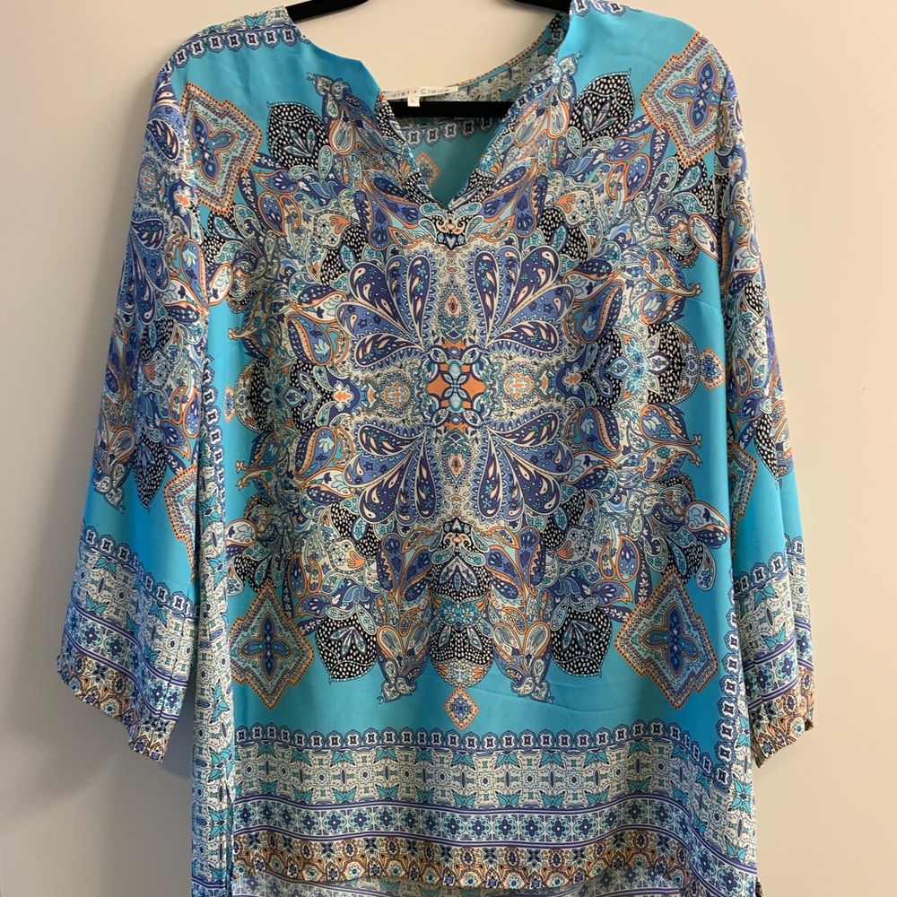 Boho Turquoise Tunic